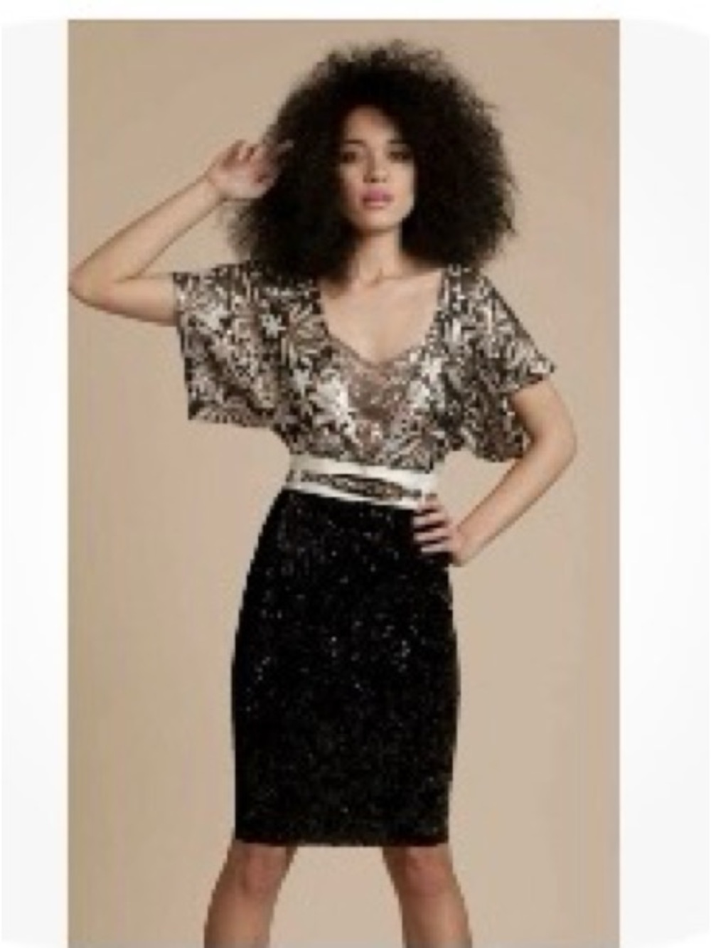 Byron Lars Sequin Dres WITH BELT